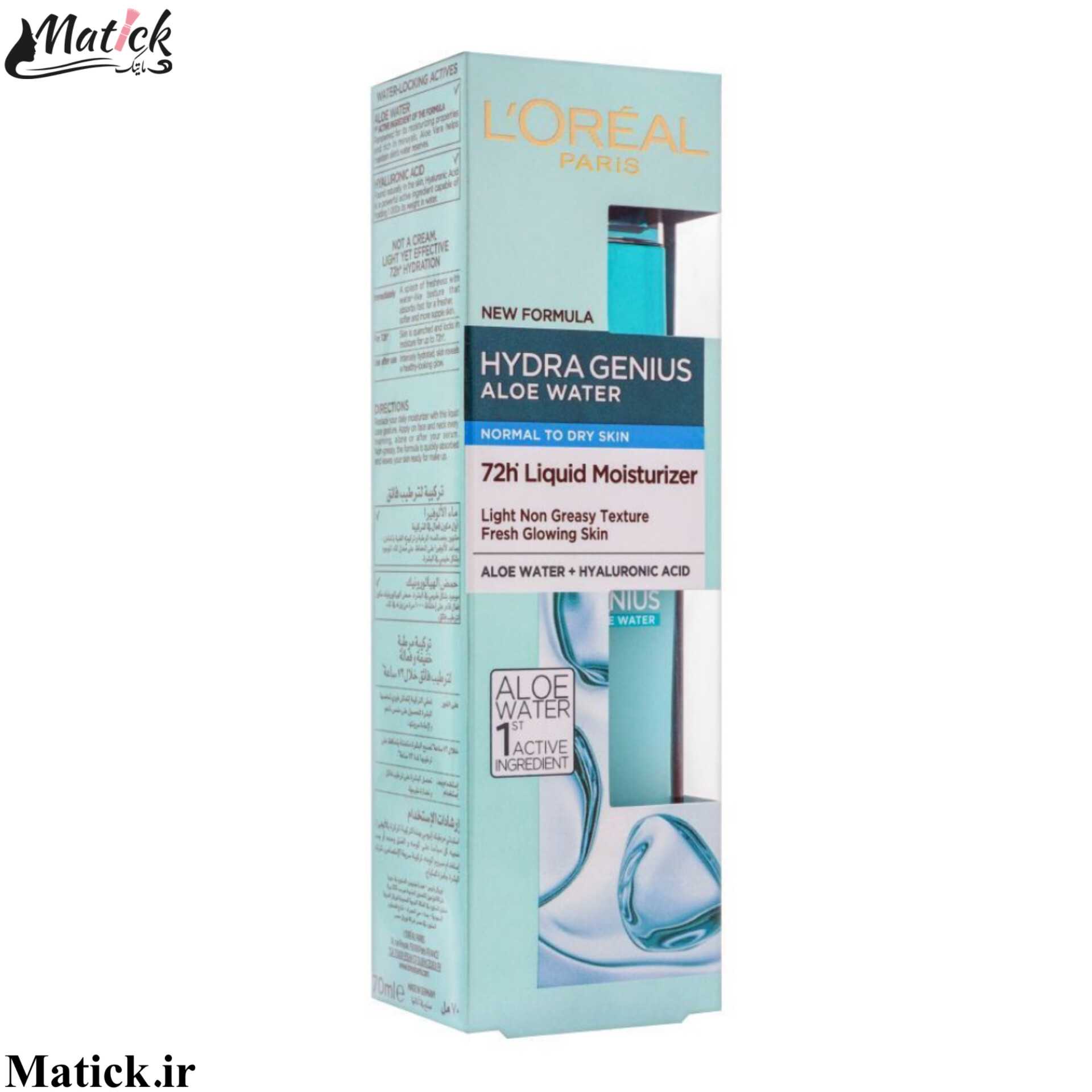 L'Oreal Paris Hydra Genius Hyaluronic Acid + Aloe Liquid Moisturiser for Normal to Dry Skin