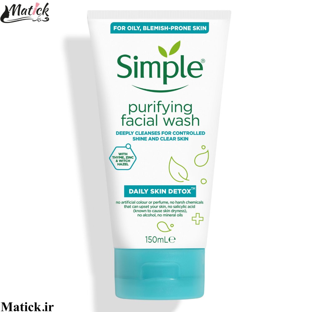 ژل شستشوی پوست چرب و مختلط سیمپل Simple oily face wash