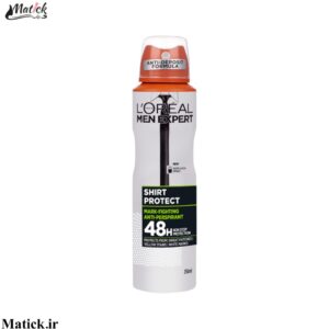 خرید اسپری بدن ضد تعریق مردانه لورآل مدل L'Oréal Shirt Protect